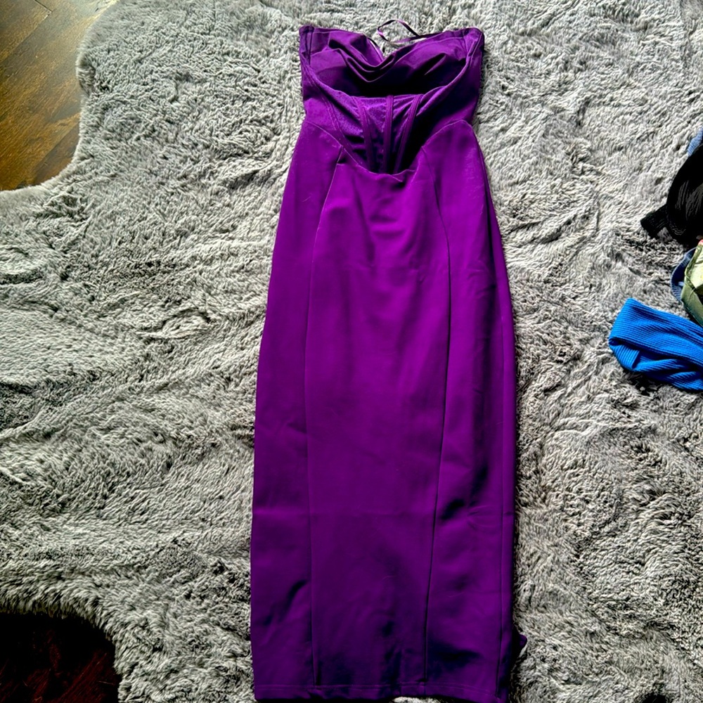 Fashion Nova purple corset dress